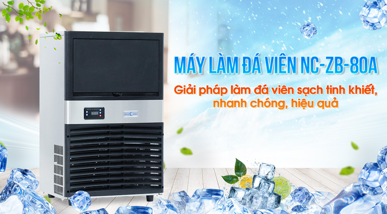 Máy tạo đá viên ZB-80A - Giải pháp làm đá viên sạch tinh khiết nhanh chóng, tiết kiệm