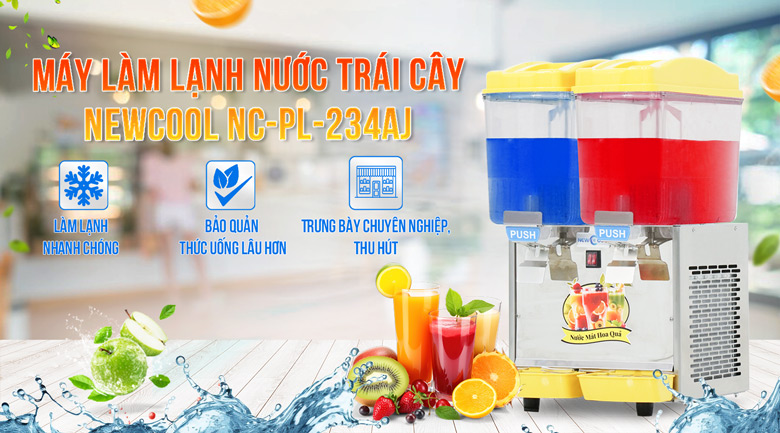 Máy làm mát nước trái cây 2 ngăn NEWCOOL