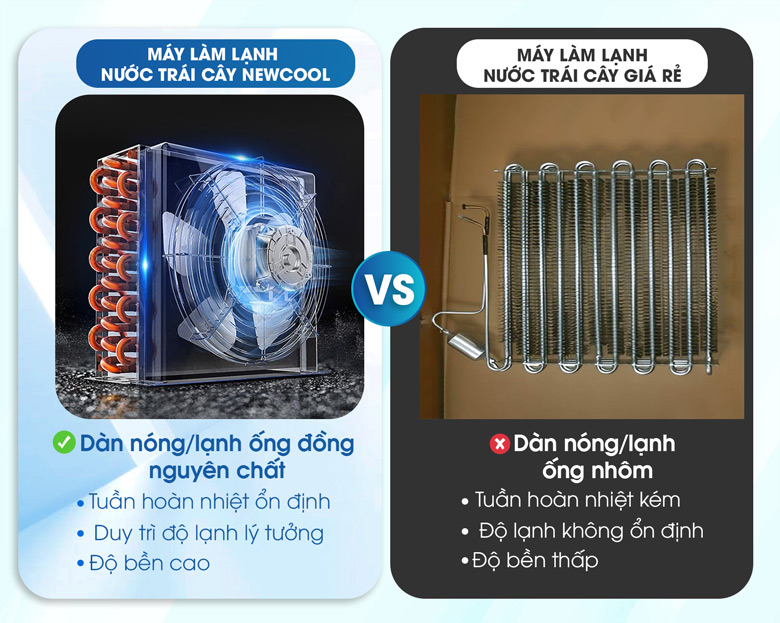 Dàn lạnh ống đồng nguyên chất 