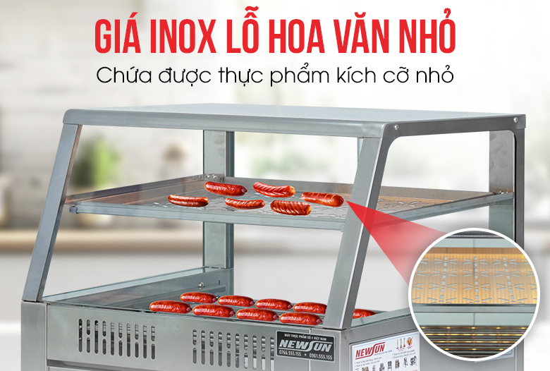 Giá chứa thực phẩm bằng inox cao cấp chắc chắn