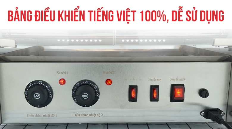 Bảng điều khiển trực quan, được chuẩn hóa tiếng Việt 100% dễ sử dụng