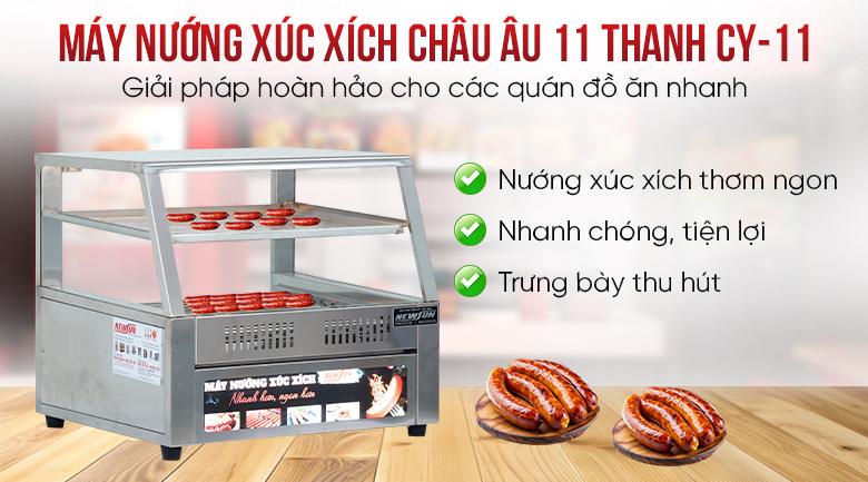 Máy nướng xúc xích Châu Âu 11 thanh CY-11