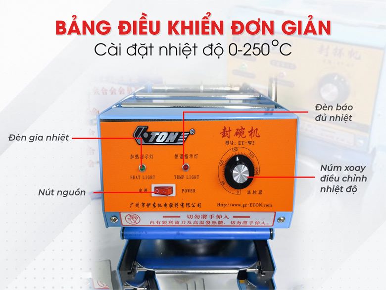 Bảng điều khiển đơn giản, dễ dàng sử dụng