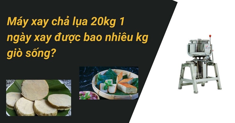 Máy xay chả lụa 20kg 1 ngày xay được bao nhiêu kg giò sống