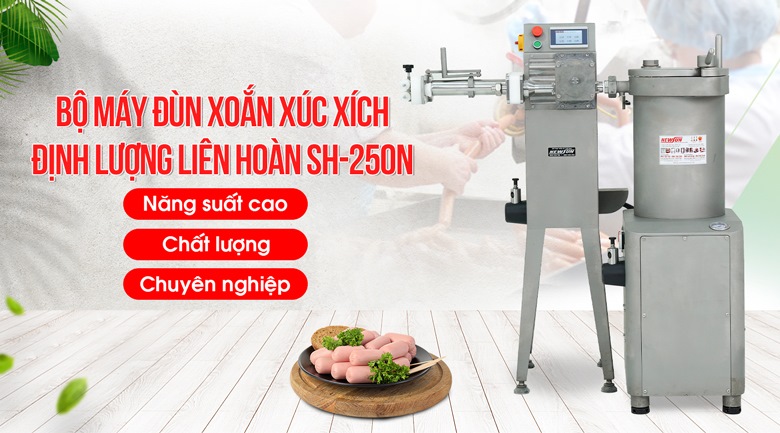 Bộ máy đùn xoắn xúc xích định lượng liên hoàn SH-250N NEWSUN