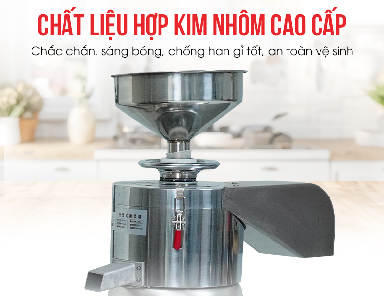 Chất liệu chính của máy xay đậu bằng hợp kim nhôm cao cấp