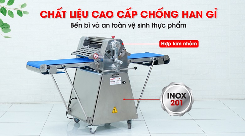 Chất liệu chính bằng inox 201 chống han gỉ và siêu cứng cáp, bền bỉ