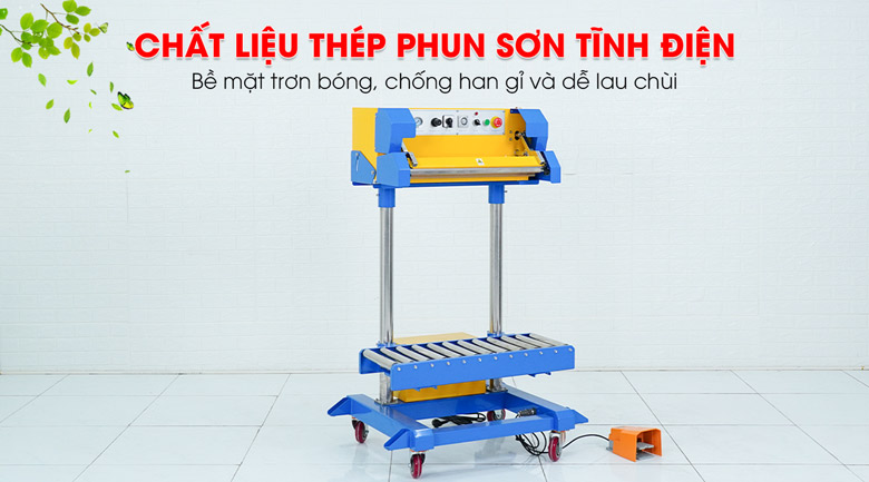 Chất liệu thép phun sơn tĩnh điện chống han gỉ, dễ lau chùi vệ sinh