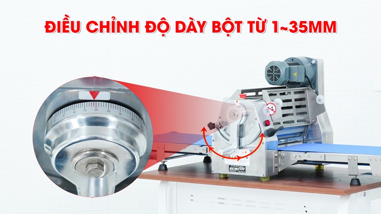 Điều chỉnh độ dày bột linh hoạt từ 1~35mm