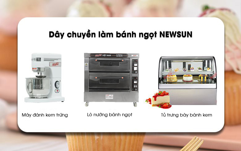 Dây chuyền làm bánh ngọt hiện đại cho tiệm bánh nhỏ