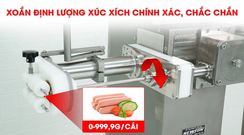 Định lượng xúc xích từ 0-999,9g/cái