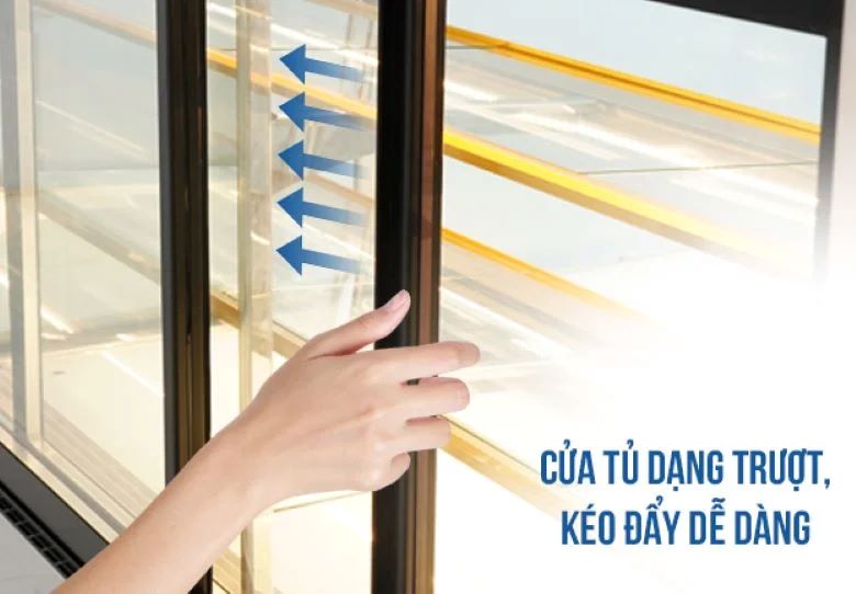 Cửa tủ dạng trượt, kéo đẩy dễ dàng