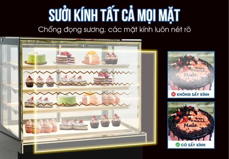 Sưởi kính ở tất cả mọi mặt, chống đọng sương 