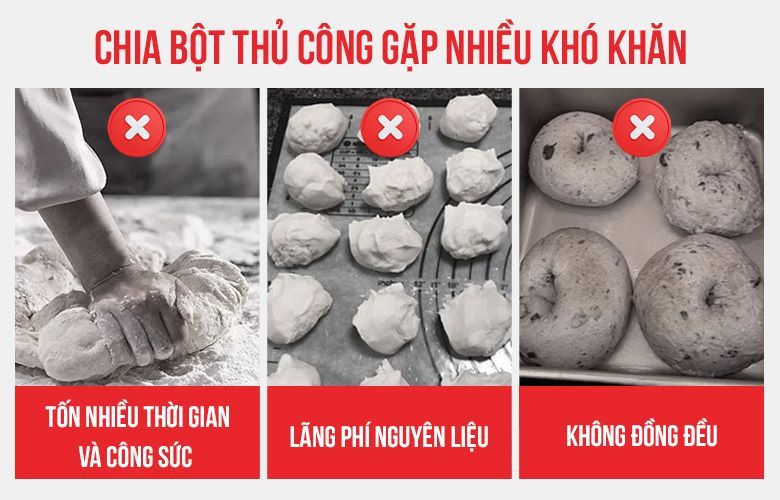 Chia bột thủ công gặp nhiều khó khăn khiến bạn tốn thời gian, công sức