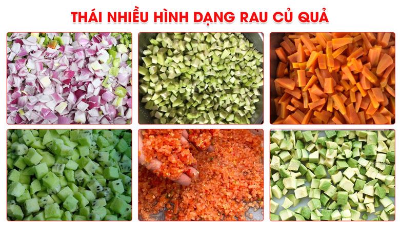 Thái nhiều hình dạng rau củ quả