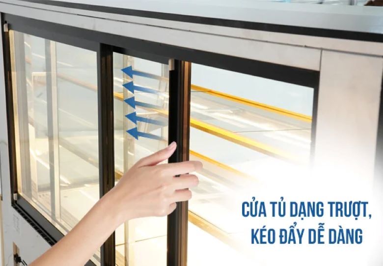 Cửa tủ dạng trượt, dễ dàng kéo đẩy, tiện lợi