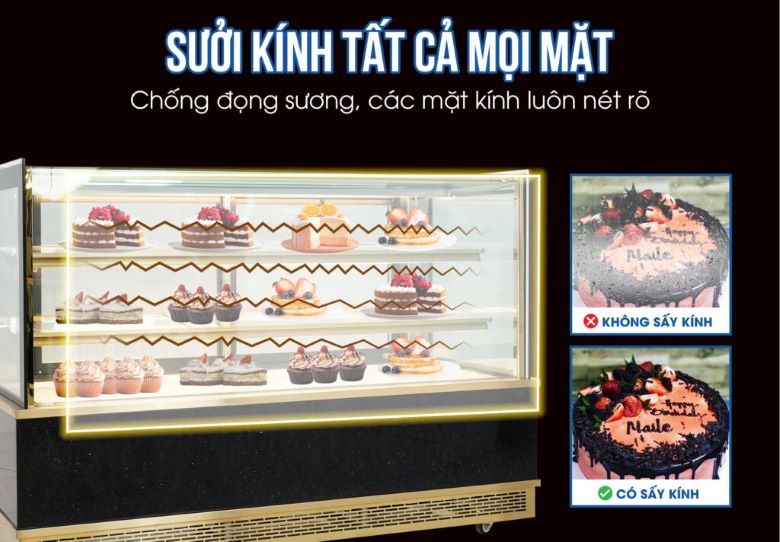 Sưởi kính tất cả các mặt, chống đọng sương