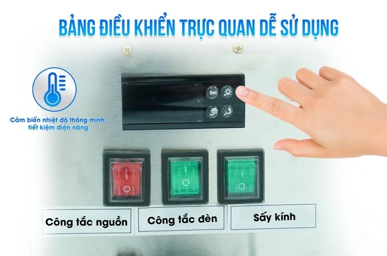 Cài đặt nhiệt độ và sấy kính trên bảng điều khiển