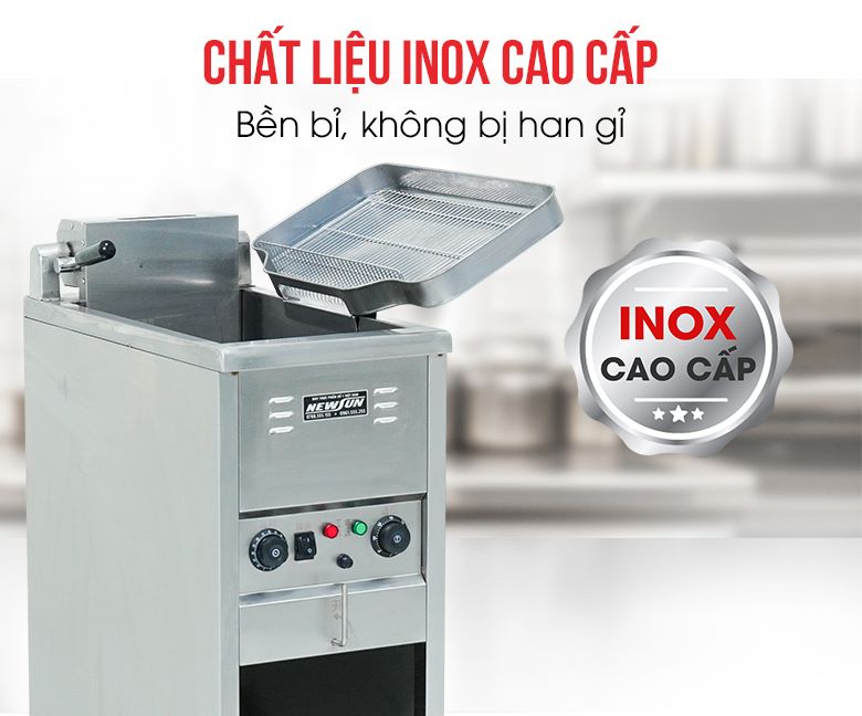 Chất liệu inox cao cấp, bền bỉ không bị han gỉ