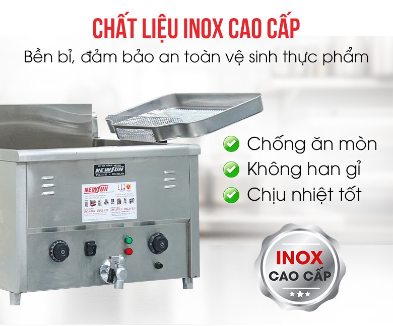 Chất liệu inox cao cấp, bền bỉ và an toàn vệ sinh