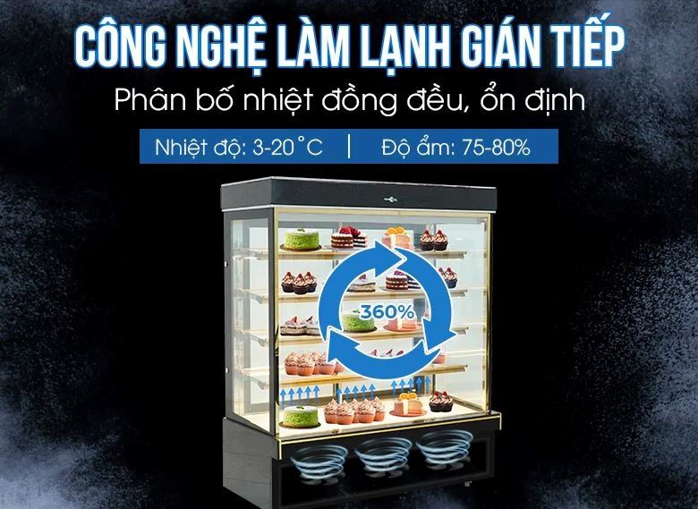 Công nghệ làm lạnh gián tiếp giúp hơi nhiệt lan tỏa đồng đều