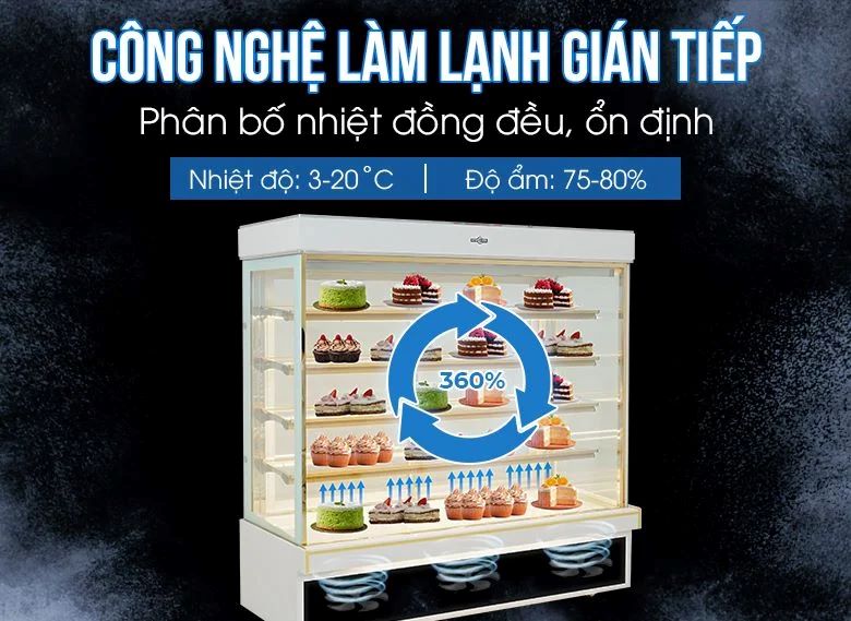 Công nghệ làm lạnh gián tiếp giúp phân bố nhiệt đồng đều, ổn định