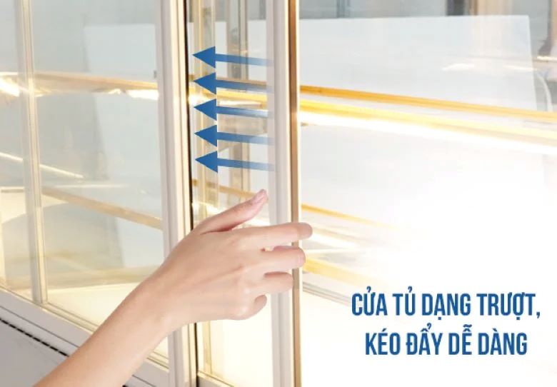 Cửa tủ dạng trượt, kéo đẩy dễ dàng