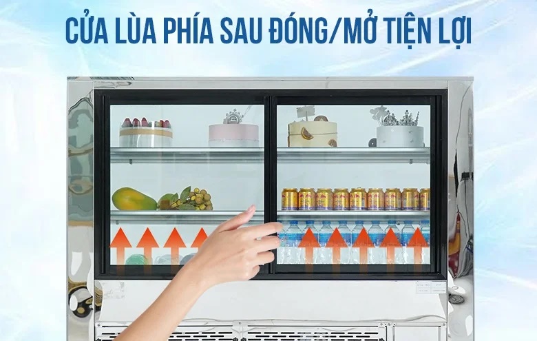 Cửa lùa đóng mở tiện lợi từ phía sau