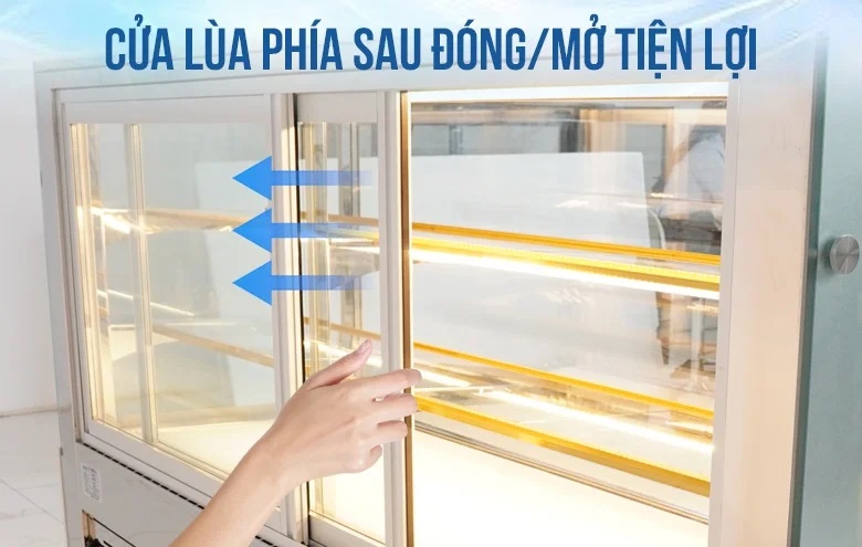 Cửa trượt ngang đóng mở tiện lợi từ phía sau