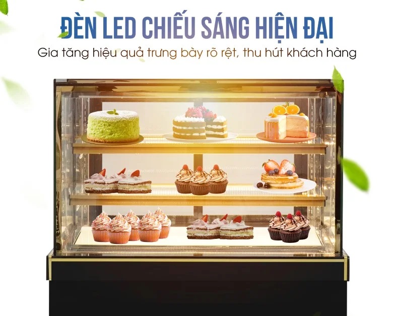 Những chiếc bánh như được "rát vàng" trở nên lung linh, hấp dẫn hơn dưới ánh đèn LED