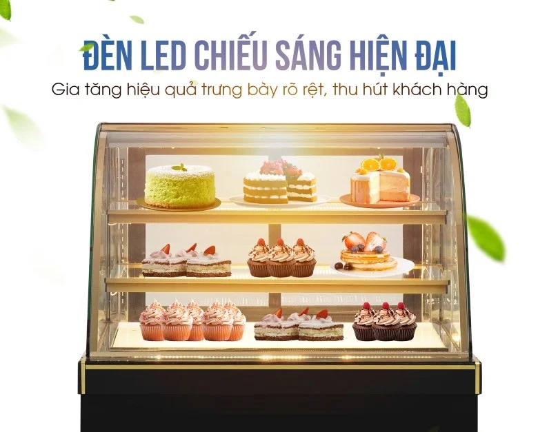 Những chiếc bánh như được "rát vàng" trở nên lung linh, hấp dẫn hơn dưới ánh đèn LED