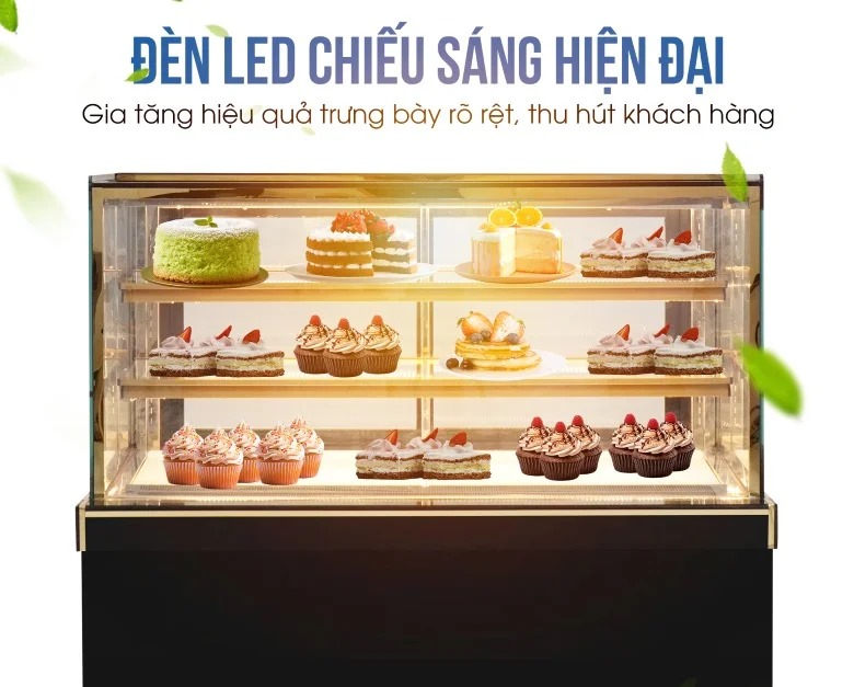 Những chiếc bánh như được "rát vàng" trở nên lung linh, hấp dẫn hơn dưới ánh đèn LED