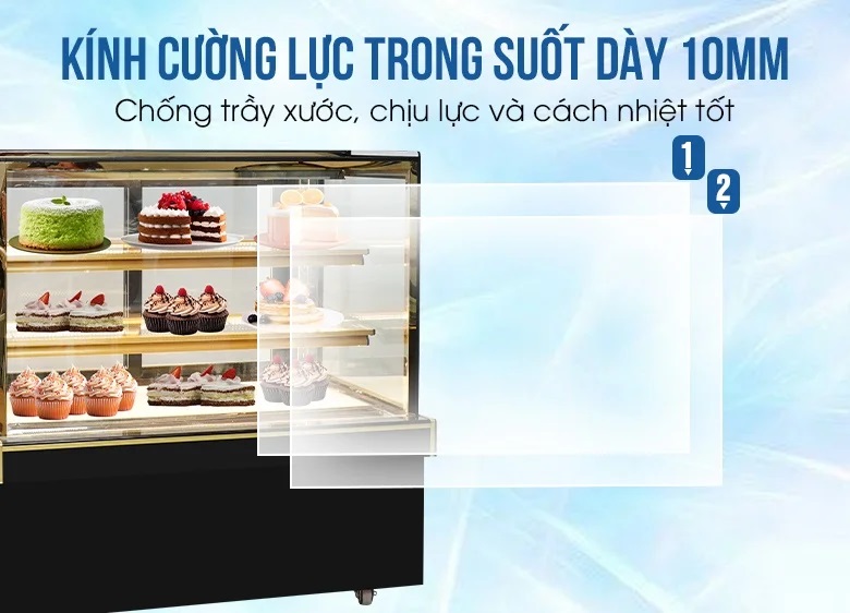 Thiết kế kính vuông trong suốt, hiện đại và dày dặn