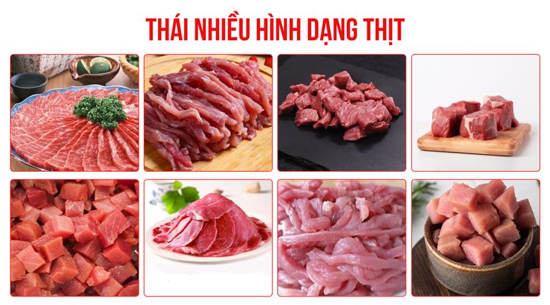 Thái nhiều hình dạng thịt khác nhau