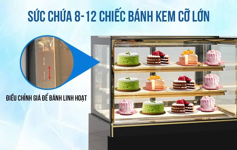 Sức chứa 8~12 chiếc bánh kem cỡ lớn