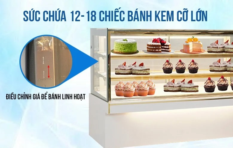 Sức chứa 12~18 chiếc bánh kem cỡ lớn