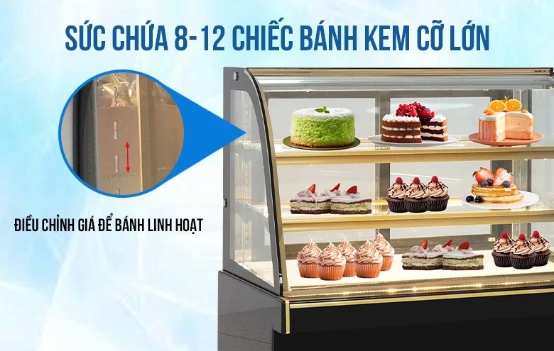 Sức chứa 8-12 chiếc bánh kem cỡ lớn