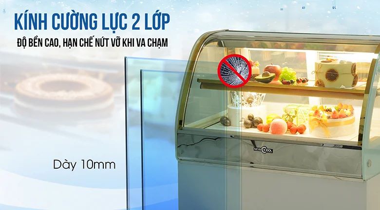 Kính cường lực 2 lớp có độ bền cao, hạn chế nứt vỡ khi va chạm 