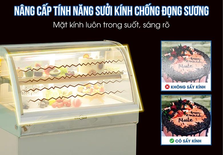 Tính năng sưởi kính chống đọng sương giúp mặt kính luôn trong suốt, sáng rõ 