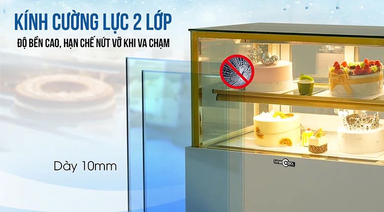 Kính cường lực 2 lớp với độ bền cao, hạn chế nứt vỡ khi va chạm