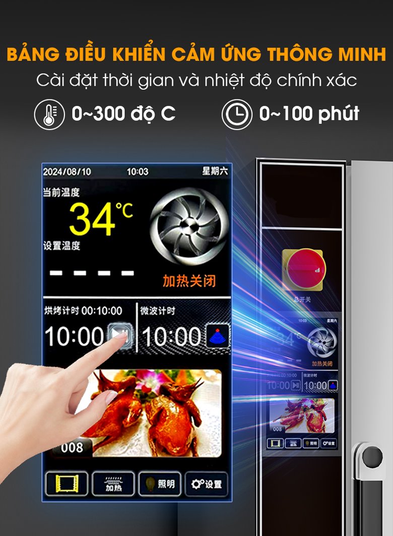 Sử dụng dễ dàng, thuận tiện với bảng điều khiển cảm ứng thông minh