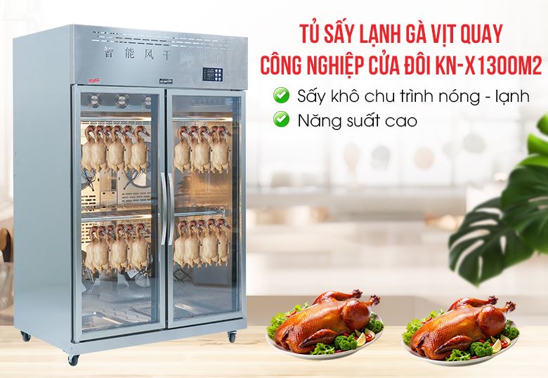 Tủ sấy lạnh gà vịt quay công nghiệp cửa đôi KN-X1300M2