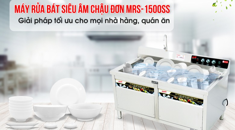 Máy rửa bát siêu âm chậu đơn MRS-1500SS (1m5)