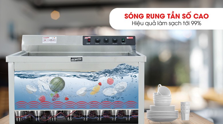 Máy rửa bát siêu âm sử dụng sóng siêu âm để làm sạch hiệu quả
