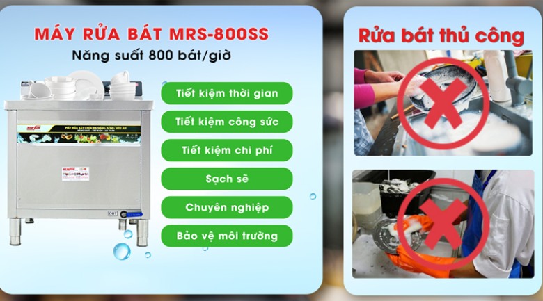 Máy rửa bát siêu âm giúp làm sạch bát đĩa hiệu quả