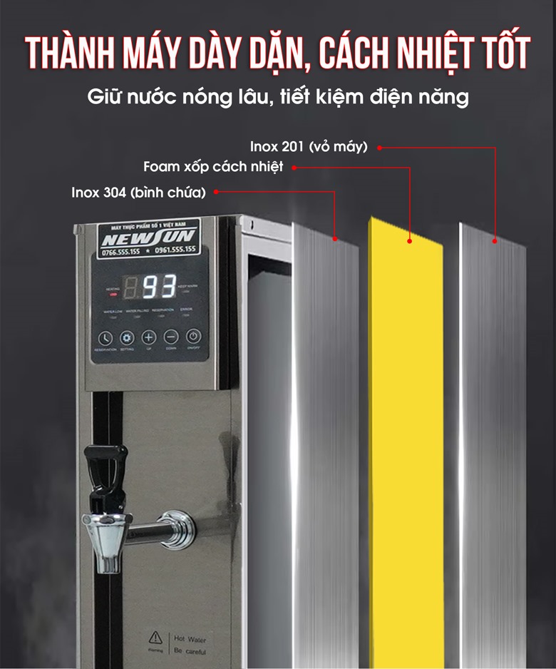 Thiết kế thành máy cách nhiệt giúp cho lớp vỏ ngoài không bị quá nóng, đồng thời tiết kiệm điện tối ưu Thiết kế thành máy cách nhiệt giúp cho lớp vỏ ngoài không bị quá nóng, đồng thời tiết kiệm điện tối ưu