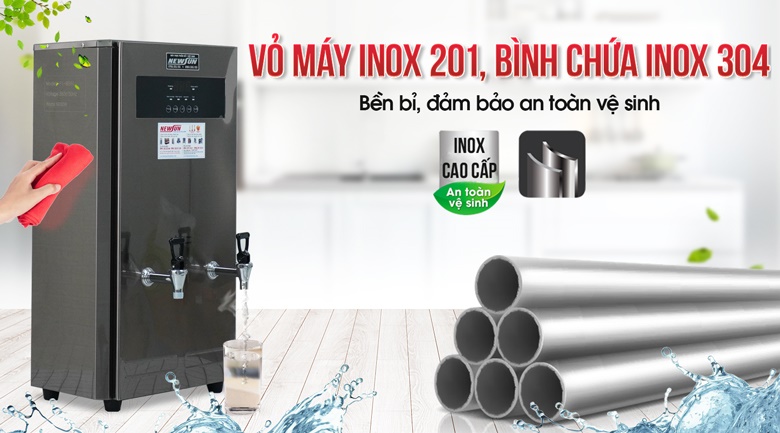 Chất liệu inox cao cấp, sạch sẽ và an toàn vệ sinh thực phẩm Chất liệu inox cao cấp, sạch sẽ và an toàn vệ sinh thực phẩm