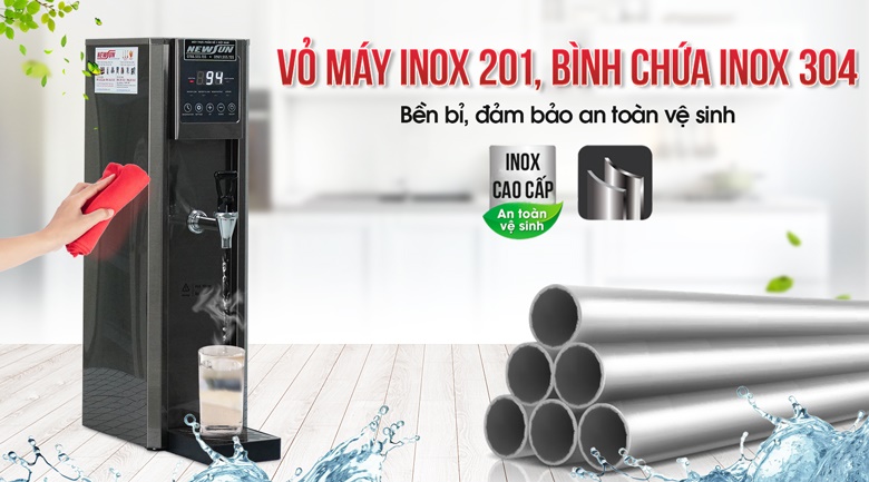 Chất liệu inox cao cấp, sạch sẽ và đảm bảo vệ sinh thực phẩm Chất liệu inox cao cấp, sạch sẽ và đảm bảo vệ sinh thực phẩm