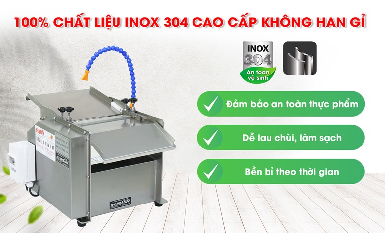 Chất liệu máy không han gỉ, đảm bảo an toàn vệ sinh Chất liệu máy không han gỉ, đảm bảo an toàn vệ sinh