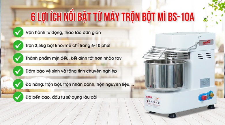 Lợi ích từ máy trộn bột mì BS-10A Lợi ích từ máy trộn bột mì BS-10A